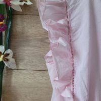 Розова блуза памучна материя с бродерии цветя , снимка 6 - Корсети, бюстиета, топове - 45404527