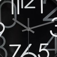 Стенен часовник Liberta, Матов, Черен, 30 см, снимка 4 - Стенни часовници - 45702090
