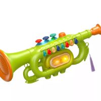 ✨Детски тромпет със звук и светлина - 2 цвята - ЗЕЛЕН / СИН, снимка 1 - Музикални играчки - 45295378