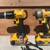 Комплект DEWALT Ударен Винтоверт + Импакт + 2 Батерий 5AH, снимка 2 - Винтоверти - 45119014