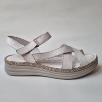 Дамски сандали от естествена кожа в бяло , снимка 5 - Сандали - 45354669
