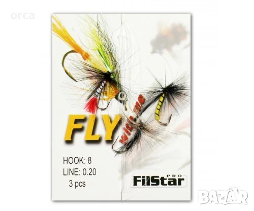 Комплект сухи мухи FilStar тип C за булдо – уклей, клен, №8 до №18, снимка 1