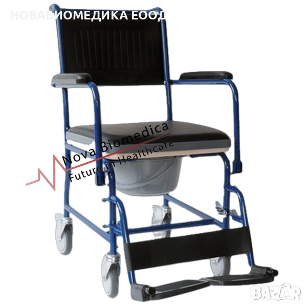 Комбиниран тоалетен стол – количка стандартен, снимка 1