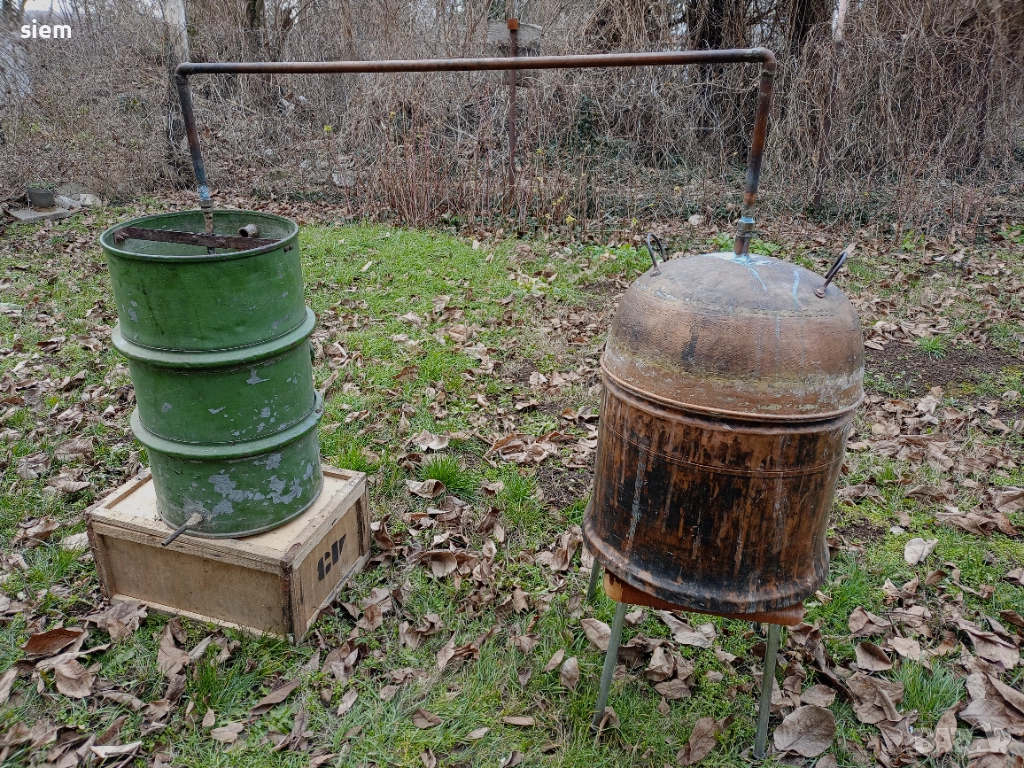 Меден казан за ракия 60 литра с охладител, снимка 1