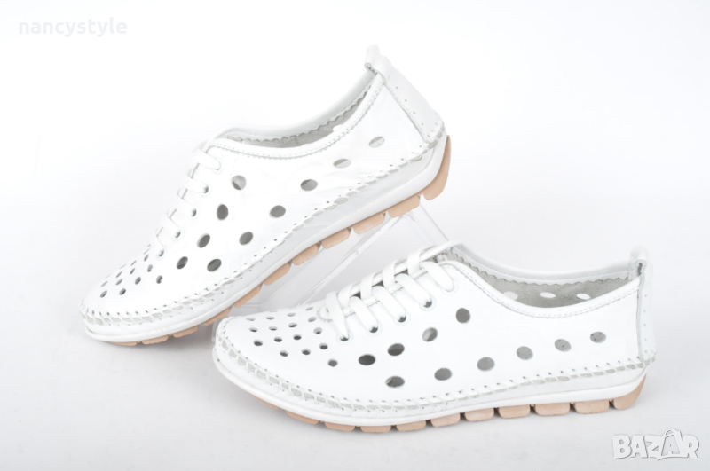 СЕЗОН' 24! Бели дамски обувки от естествена кожа, снимка 1