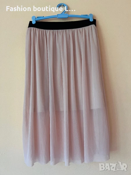 Тюлена бледо розова пола с подплата и ластик в кръстта 36 размер 🌸, снимка 1