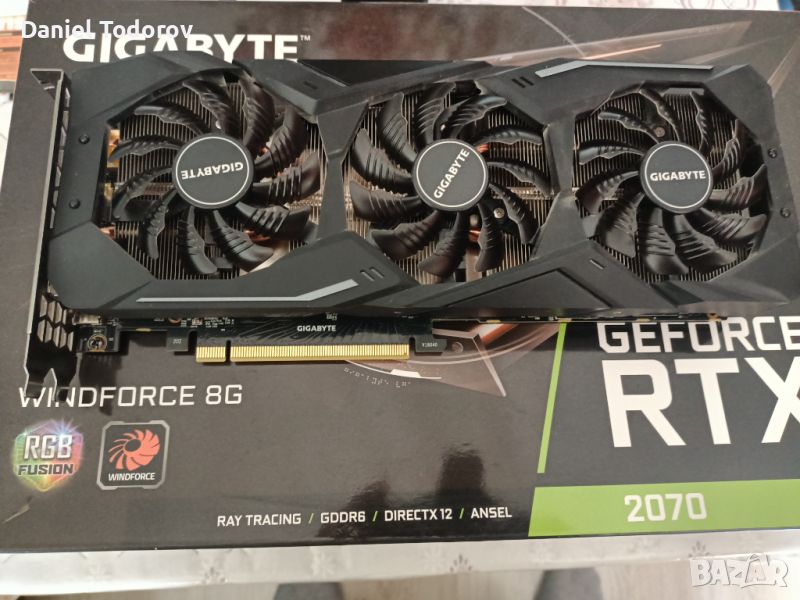 Продавам Видеокарта Geforce RTX 2070 GIGABYTE 8GB, снимка 1