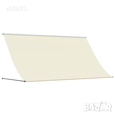 vidaXL Прибираща се тента, кремава, 300x150 см, плат и стомана（SKU:368761, снимка 1