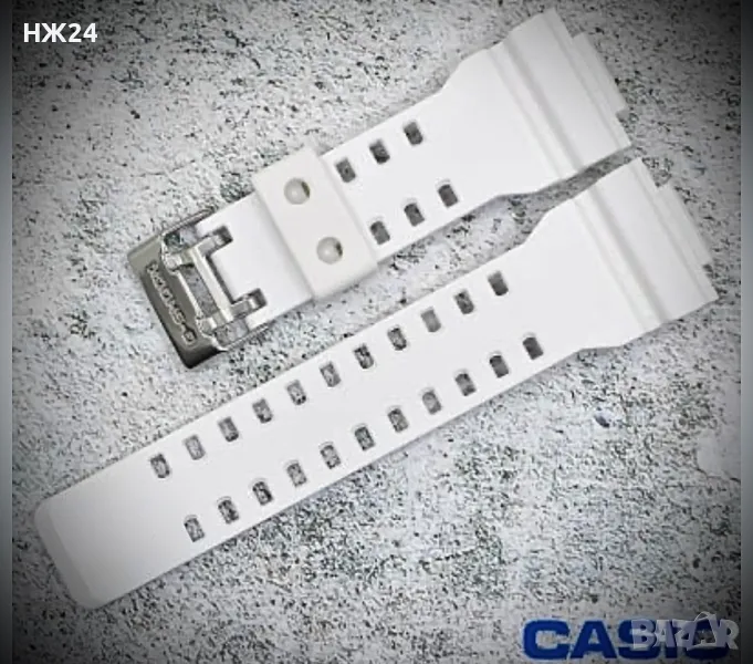 Каишка бяла за мъжки часовник Casio G-Shock GA-100 GA-110 GA-120, снимка 1