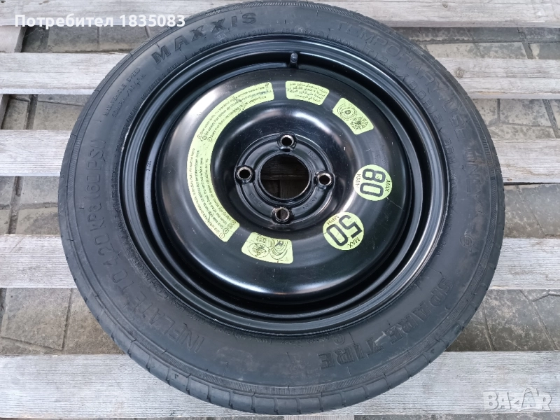 Резервна гума/патерица 15ка 4х108 Peugeot, Citroen, Opel, снимка 1