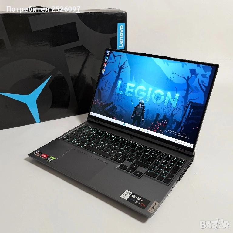 Lenovo Legion Pro 5/16” WQXGA 2.5K/Ryzen 7 5800H/RTX 3060 8GB/16GB/RGB, снимка 1