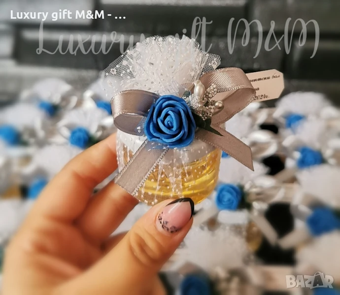 Подаръци за гости, подаръчета за гости, бурканчета с мед, снимка 1