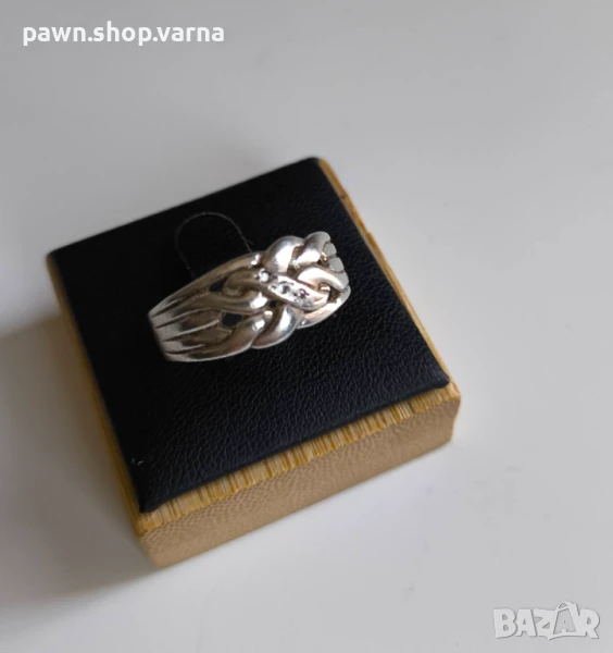 Ново сребърно пръстенче с цирконий – 925 проба, снимка 1