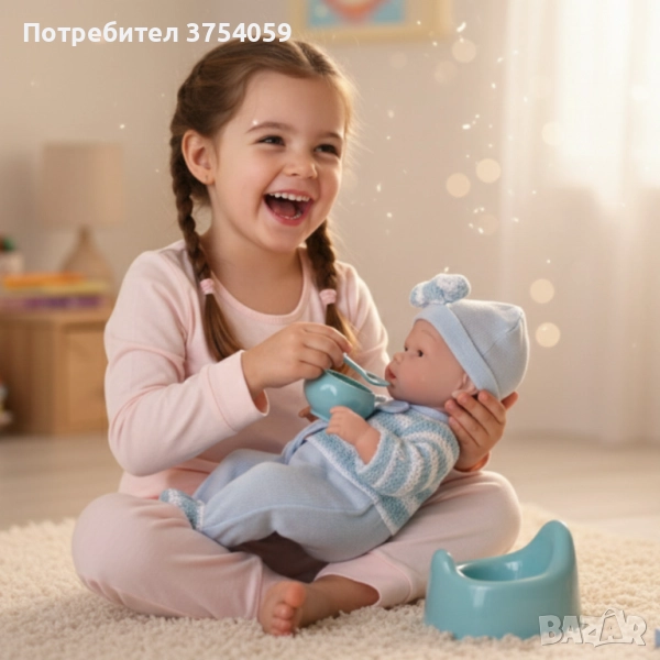 Реалистично бебе с аксесоари - 39см, снимка 1