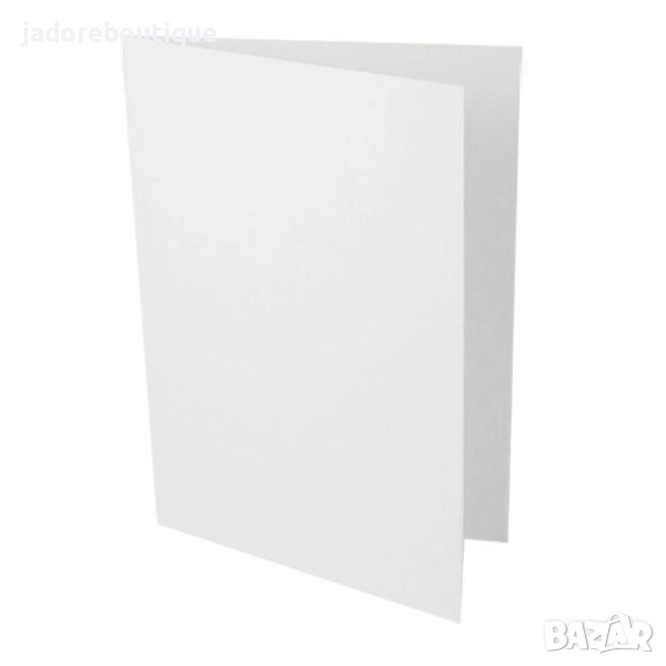 Заготовки/ основи за картички А6 - бял/ крафт/ перлен картон - 10 броя, снимка 1