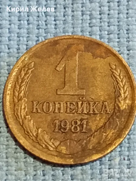 Стара монета 1 копейка 1981г. СССР рядка за КОЛЕКЦИЯ ДЕКОРАЦИЯ 26374, снимка 1