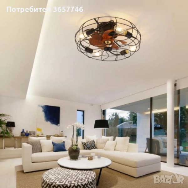 Вентилатор за таван с LED осветление последна бройка, снимка 1