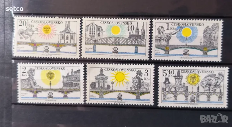 Чехословакия 1978 г. PRAGA 78 Пражки мостове, снимка 1