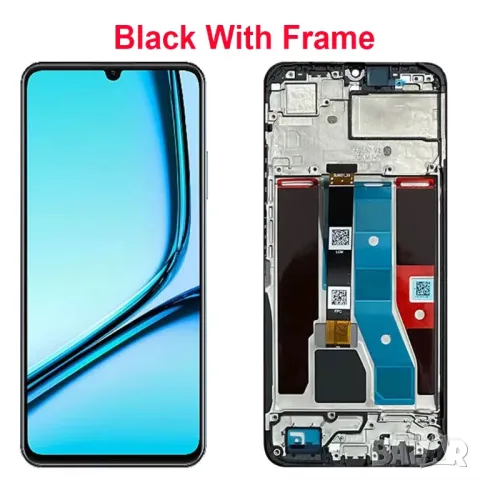 Дисплей за Realme Note 50 RMX3834, 6.74'' Realme Note 50, тъч скрийн, екран с рамка, тъчскрийн, OPPO, снимка 2 - Резервни части за телефони - 49276740