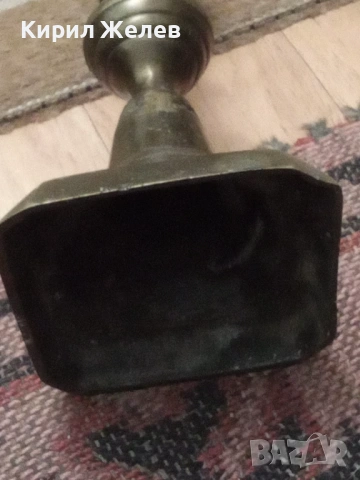 Античен месингов свештник 54274, снимка 4 - Антикварни и старинни предмети - 53637658