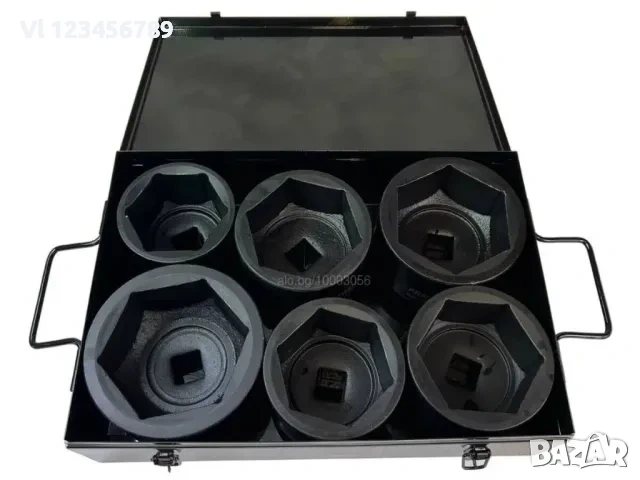 Комплект ударни вложки 6 части 1″ цол (80-105мм) KRAFTWELLE, снимка 2 - Гедорета - 53818049