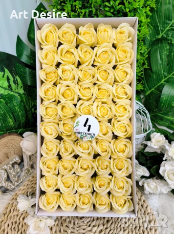 Сапунени рози , снимка 3 - Изкуствени цветя - 46398453