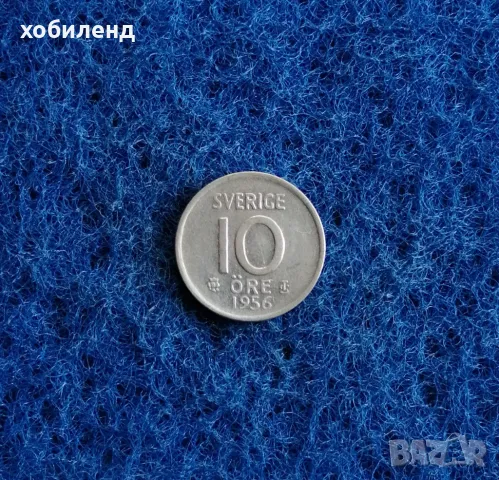 Сребро 10 йоре 1956 Швеция, снимка 1 - Нумизматика и бонистика - 46950093