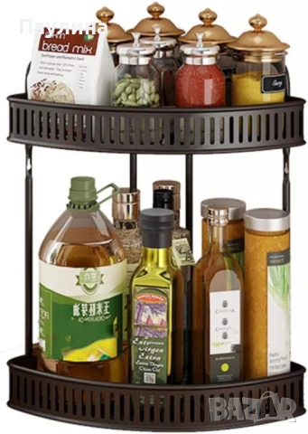 Ъглова стойка за подправки 2 нива, снимка 1