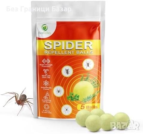 Нови Натурални ароматни топчета против паяци за вътрешно и външно ползване