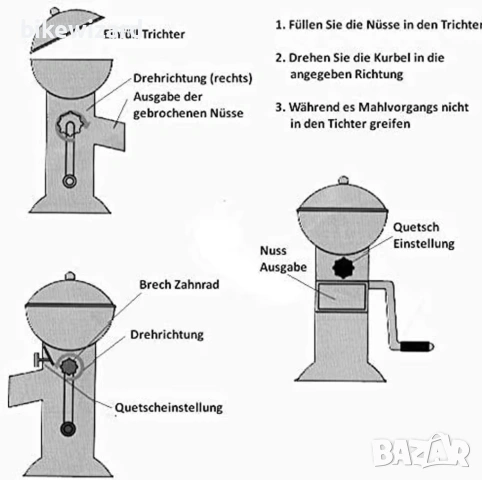 Ръчна лешникотрошачка Uzman с  манивела НОВА, снимка 3 - Други стоки за дома - 53720003