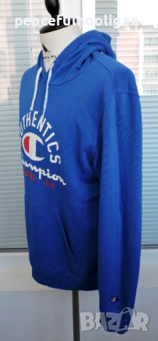 Champion Mens  Blue Hoodie - страхотен мъжки  син суичър размер L, снимка 10 - Суичъри - 52322742