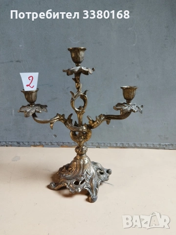 атрактивни бронзови свещници, снимка 4 - Колекции - 54138342