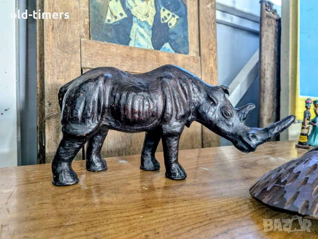 Антикварен кожен носорог Omersa за Liberty London (1960-те)