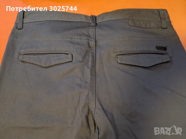 Мъжки панталони ZARA Man, размер 31, Тъмнозелени, снимка 4 - Панталони - 50494545