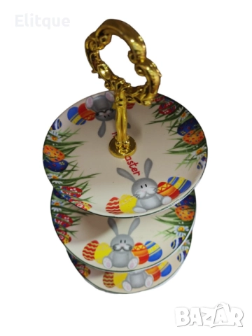 Великденско плато на 3 нива зайче с великденско яйце. Диаметър: 14,18,20см, снимка 10 - Други - 52894868