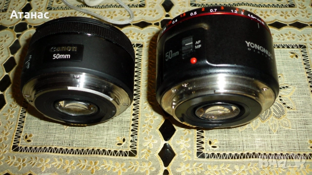 Обективи Canon EF 50мм f/1.8 STM и Yongnuo  YN 50mm f 1.8 II , снимка 1