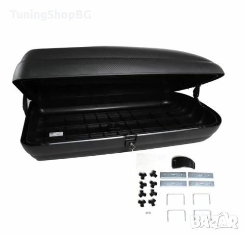 Автобокс Art Plast 133x77.8x34.5cm с ключ, 320 литра черен карбон, снимка 13 - Аксесоари и консумативи - 53984983