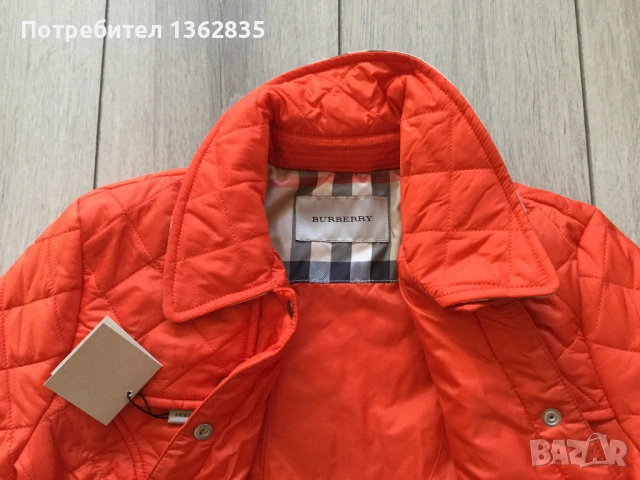 НОВО 100 % оригинално дамско оранжево яке BURBERRY размери S , M и L, снимка 10 - Якета - 53126597