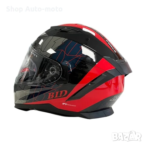 Мото каска Automat, Двоен визьор, S, M, L и XL размер, M69, Черен/червен, снимка 7 - Аксесоари и консумативи - 50673205