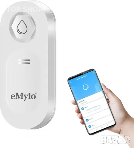 eMylo WiFi детектор за течове на вода, 120 dB сензор за вода за WiFi течове с алармено известие, снимка 5 - Друга електроника - 48738910