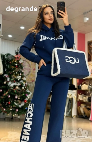 ВИДЕО НА МОДЕЛА Дамски сет Chanel 3 части, снимка 2 - Комплекти - 52777912