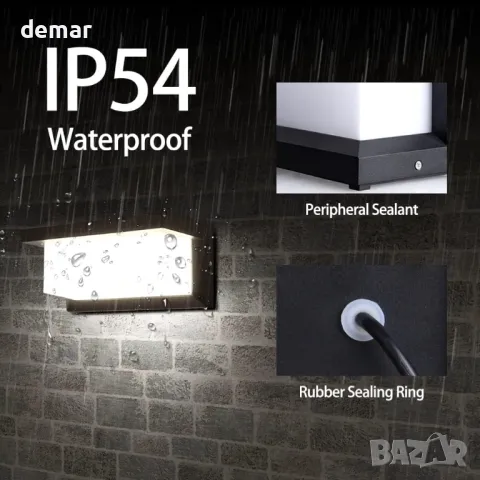 CANMEIJIA Осветление за входна врата, 3000К/4000К/6500K 18W, снимка 3 - Лед осветление - 49809285