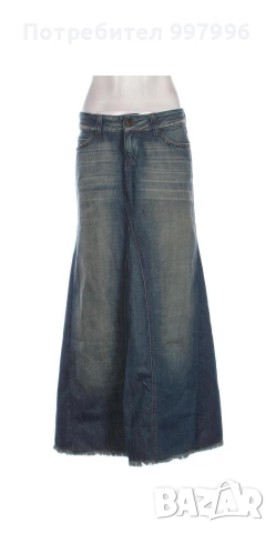 дълга дънкова пола -Л размер