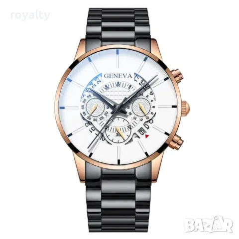 Елегантен стоманен мъжки часовник с метална каишка., снимка 5 - Мъжки - 49732796