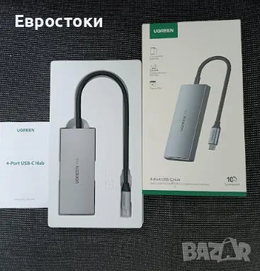 UGREEN USB C хъб 10Gbps, 4 порта, USB 3.2, 2 х USB-C 3.2 и 2 х USB-A 3.2, удължител на USB порт. USB, снимка 9 - Кабели и адаптери - 49351548