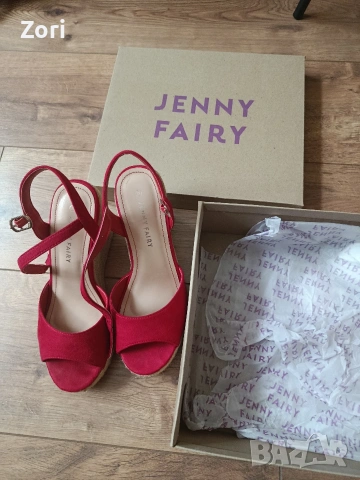 червени сандали на платформа - размер 38, снимка 2 - Сандали - 53430008