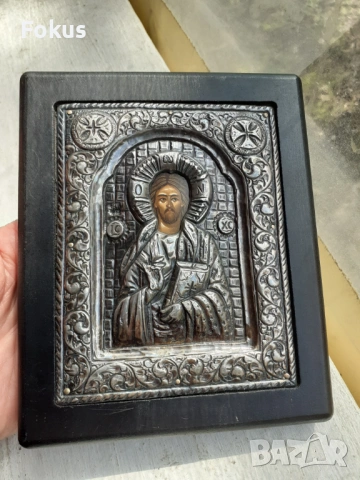 Уникална гръцка красива сребърна икона, снимка 4 - Антикварни и старинни предмети - 53429862