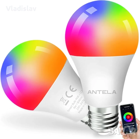 ANTELA Умна крушка E27 WiFi LED 9W