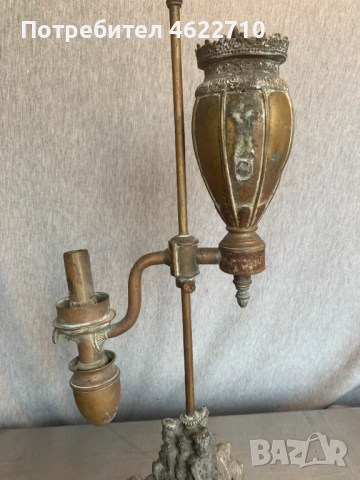 Антична бронзова маслена лампа, снимка 8 - Антикварни и старинни предмети - 53433127