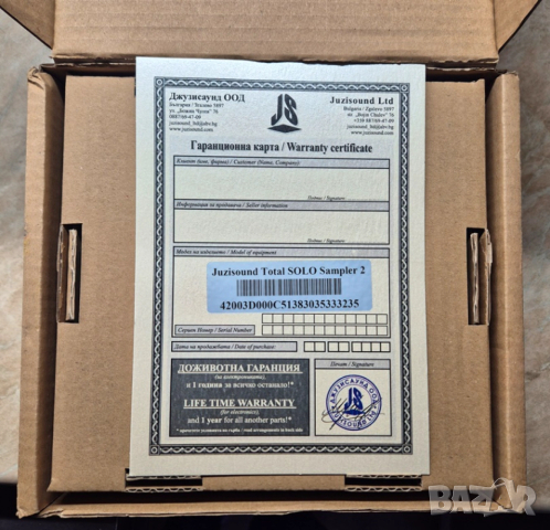 Семплер Juzisound Total SOLO Sampler 2, снимка 2 - Синтезатори - 53160881